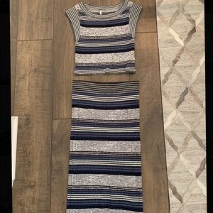 Free People Crop Top and Skirt Set
